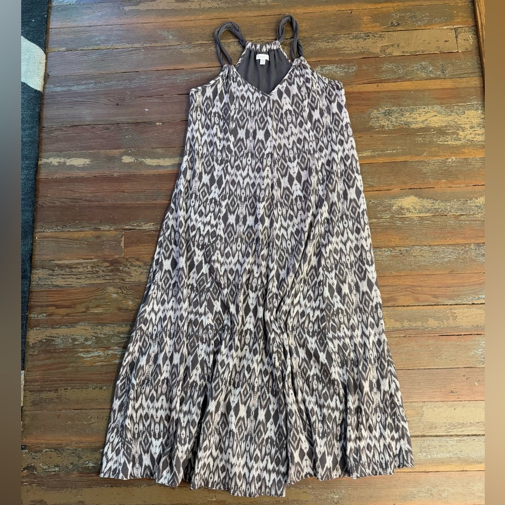 GARNET HILL Cotton Gauze Geometric Maxi Dress ~ Size Petite Small 🧡🍄 - Picture 4 of 6